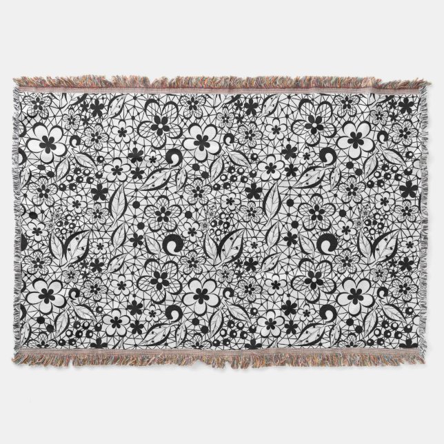 Schwarze Spitze Decke (Vorderseite)