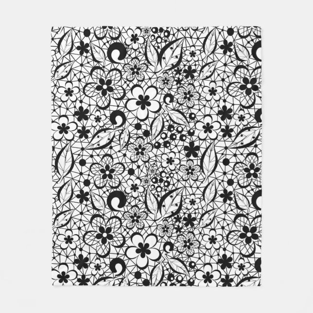Schwarze Spitze Fleecedecke (Vorderseite)