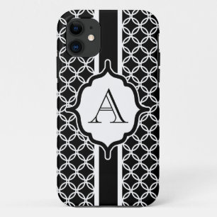 Schwarze Spitze mit Monogramm iPhone Case Mate