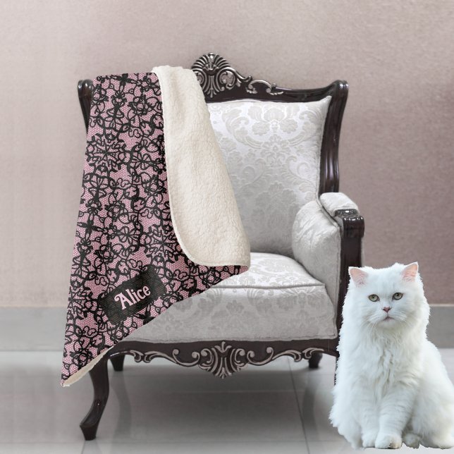 Schwarze Spitzen auf Fishnet Look - Fügen Sie den  Sherpadecke (Von Creator hochgeladen)