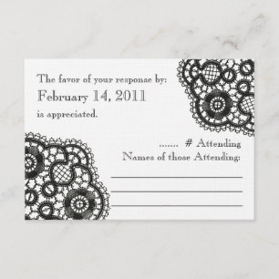 Schwarze Spitzen auf Weiß (Karten für die Antwort 