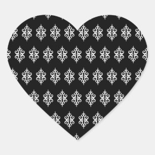 Schwarze Spitzen-Herz-Aufkleber Herz-Aufkleber