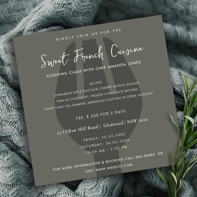 SCHWARZE SPOON FORK COOKKLASSE EINLADEN VORLAGE (Von Creator hochgeladen)