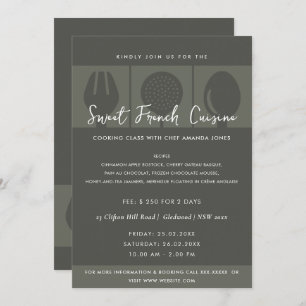 SCHWARZE SPOON FORK COOKKLASSE EINLADEN VORLAGE