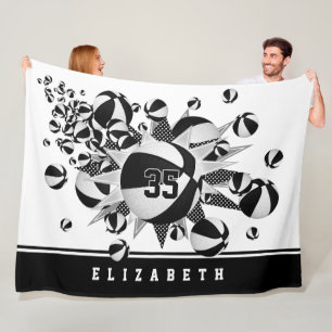Schwarze Sportraum Dekoration Mädchen Basketball S Fleecedecke