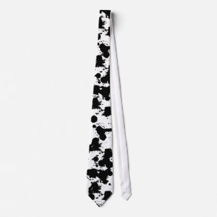 Schwarze Spritzer Unikat Design Krawatte