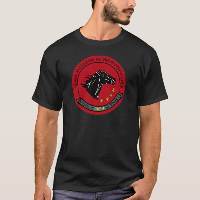 Schwarze Stallions HC-4 T-Shirt (Vorderseite)