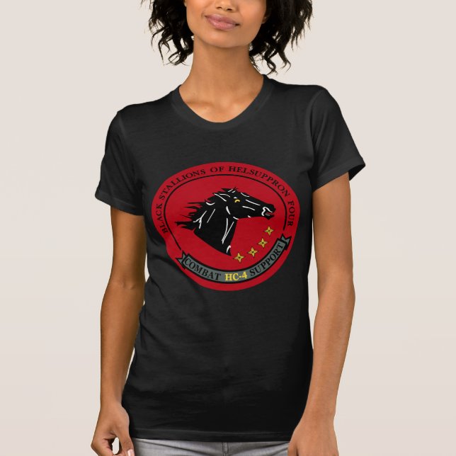 Schwarze Stallions HC-4 T-Shirt (Vorderseite)