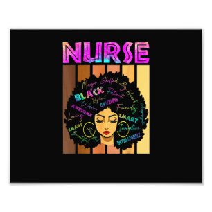 Schwarze Starke Krankenschwester Afro Liebe Melani Fotodruck