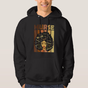 Schwarze Starke Krankenschwester Afro Liebe Melani Hoodie