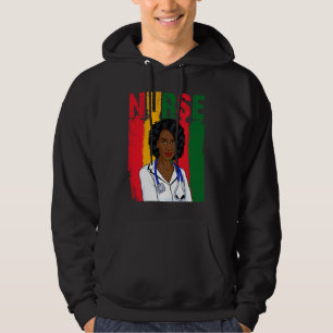 Schwarze Starke Krankenschwester Afro Liebe Melani Hoodie
