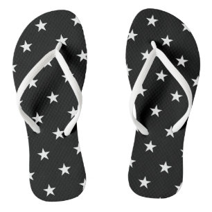 Schwarze Sterne Flip Flops