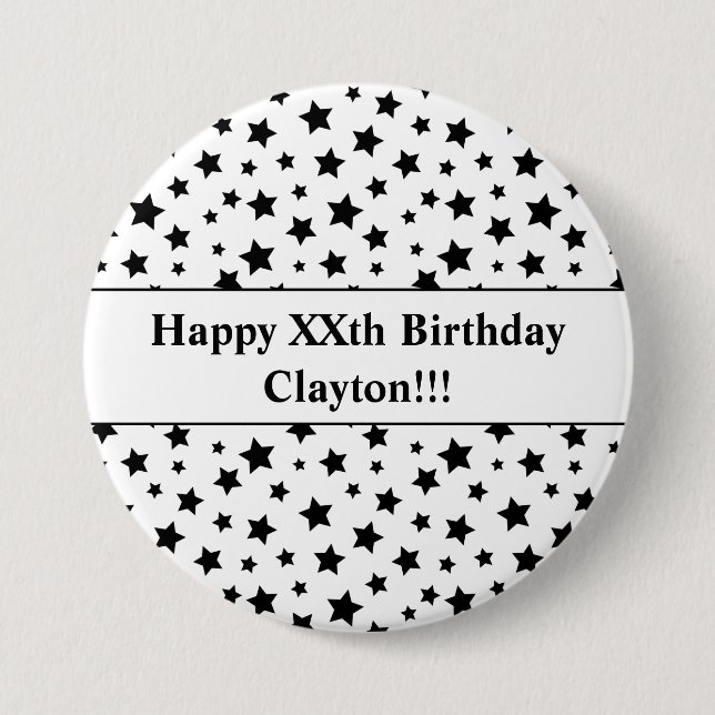 Schwarze Sterne mit der Schaltfläche "Meldung - Ge Button (Vorderseite)