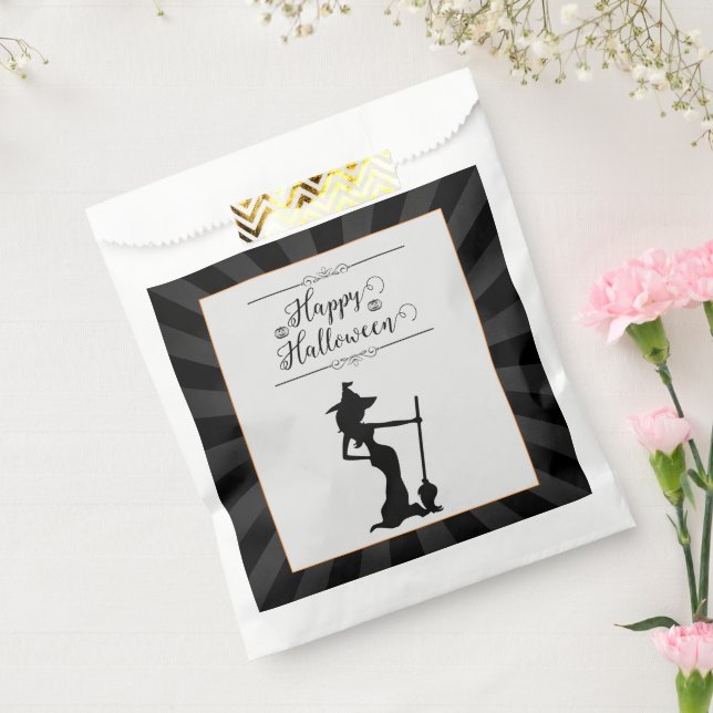 Schwarze Sternexplosion Hexe Halloween Geschenktütchen (Versiegelt)