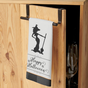 Schwarze Sternexplosion Hexe Halloween Geschirrtuch