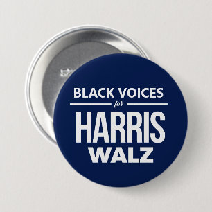 Schwarze Stimmen für Harris Walz Button