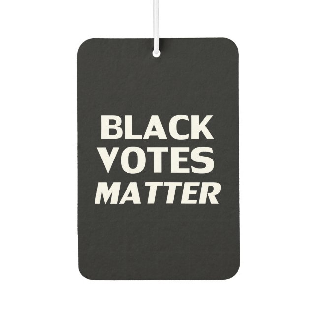 Schwarze Stimmen wichtig - Schwarz-weiße Lufterfri Autolufterfrischer (Vorderseite)