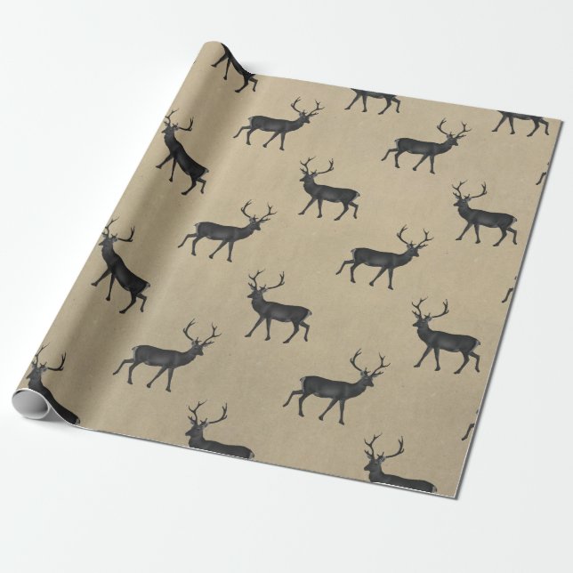 Schwarze Stöcke auf Steinboden Geschenkpapier (Ungerollt)