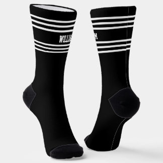 Schwarze Streifen auf weißen Socken hinzufügen