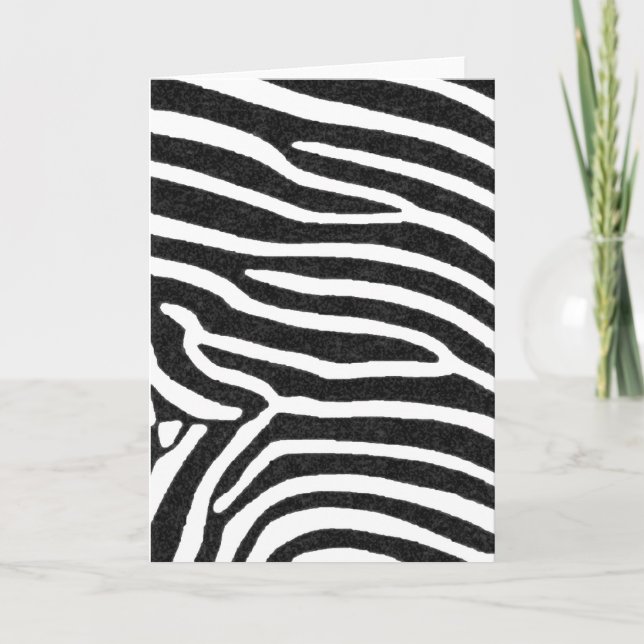 schwarze Streifen des Zebra Karte (Vorderseite)