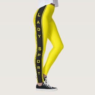 Schwarze Streifen Gelb Leggings oder Farben auswäh