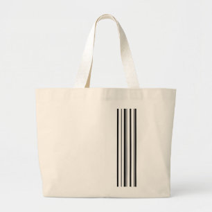 Schwarze Streifen Jumbo Stoffbeutel
