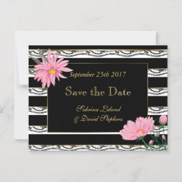 Schwarze Streifen Schnürsenkel und rosafarbene Tep Magneteinladung