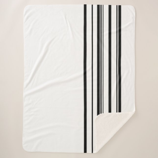 Schwarze Streifen Sherpadecke (Vorderseite)