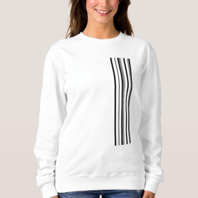 Schwarze Streifen Sweatshirt (Vorderseite)