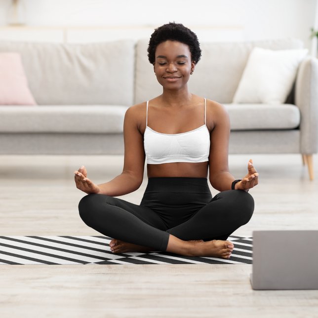 Schwarze Streifen Yogamatte (Von Creator hochgeladen)