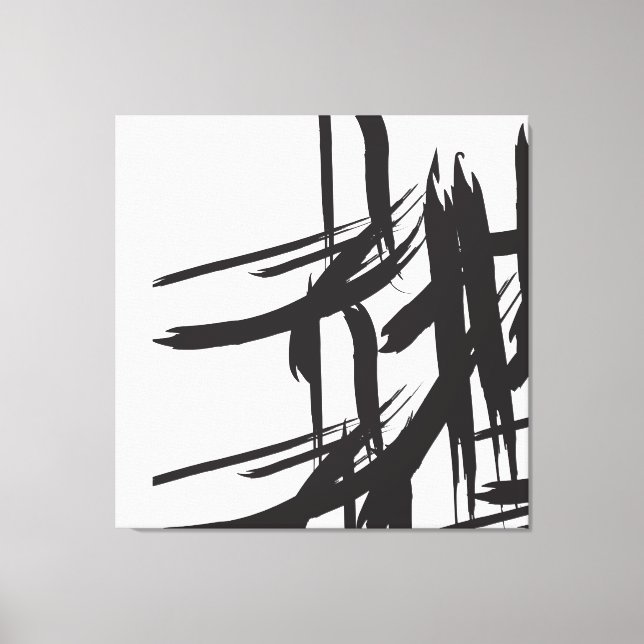 Schwarze Striche von ©Lorena Depante Leinwanddruck (Vorderseite)