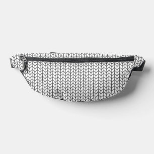 SCHWARZE STRICKLINIE Bauchtasche
