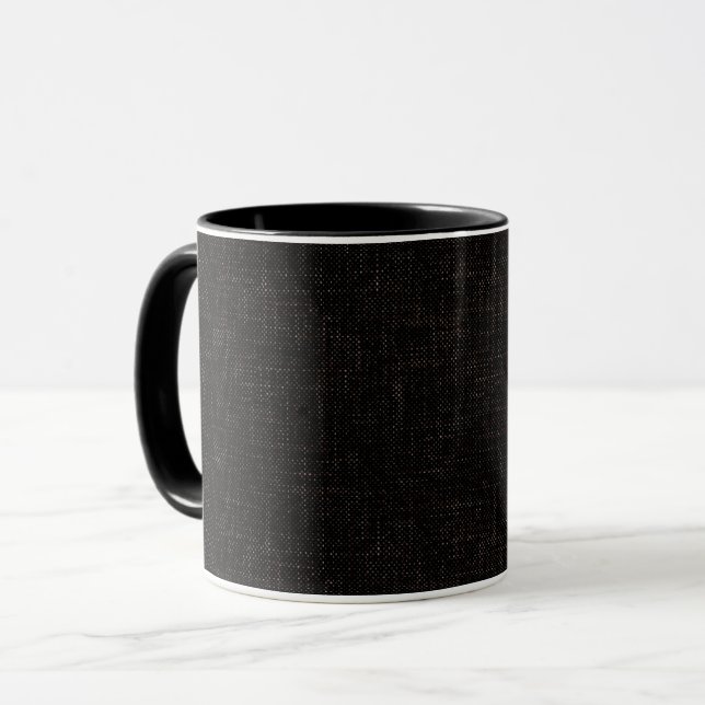 Schwarze, strukturierte Vollfarbe Tasse (Vorderseite Links)