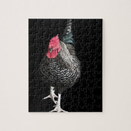 Schwarze Strutcockerel Nr. 3 Puzzle