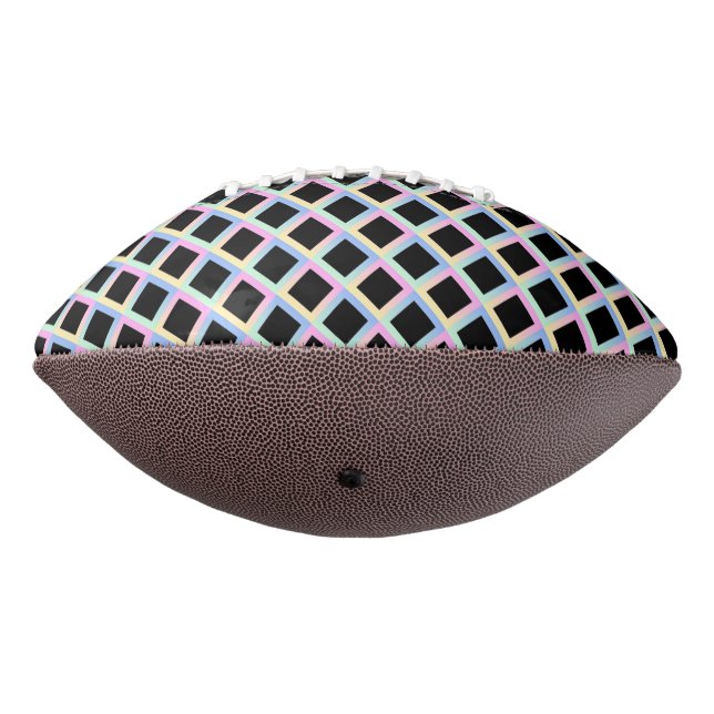 Schwarze symmetrische Diamanten mit glänzenden Rah Football (Gedreht 270)