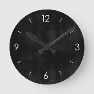 Schwarze Tafel personalisiert Runde Wanduhr
