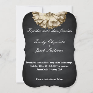 Schwarze Tafel Sonnenblumen-inspirierte Hochzeit Save The Date