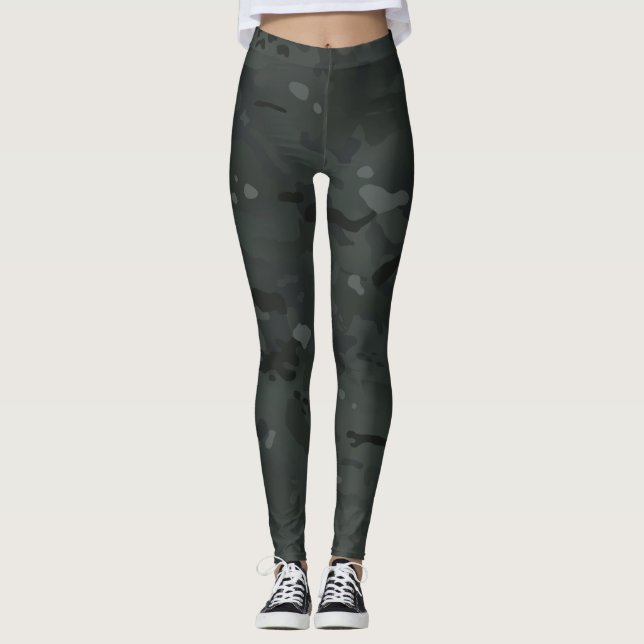 Schwarze Tarnung I Leggings (Vorderseite)