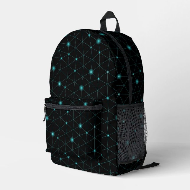 Schwarze Tasche mit geometrischem Muster (Rückseitige Ecke Rechts)