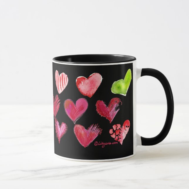Schwarze Tasse 1 von 4 für Künstlerische Liebe in  (Rechts)