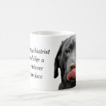 Schwarze Tasse der Labrador-Retrieverschale | für<br><div class="desc">Ein inspirational Sprichwort und ein herrliches Foto eines schönen schwarzen Labrador-Retrievers</div>