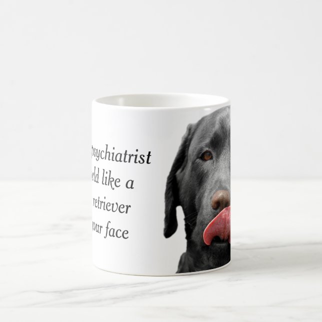 Schwarze Tasse der Labrador-Retrieverschale | für (Mittel)