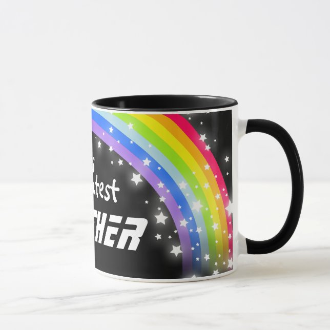 "Schwarze Tasse des beststen des Regenbogens (Rechts)