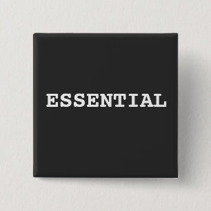 Schwarze Taste, die für wesentlich hält Button