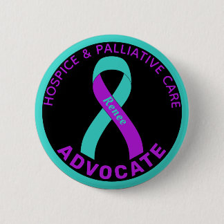 Schwarze Taste für Hospy & Palliative Care Ribbon Button