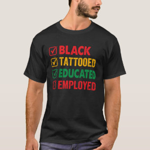 Schwarze Tattooid T-Shirt