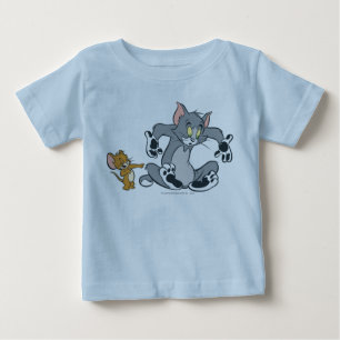 Schwarze Tatzen-Katze Toms und Jerry Baby T-shirt