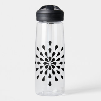 Schwarze Teardrops Trinkflasche