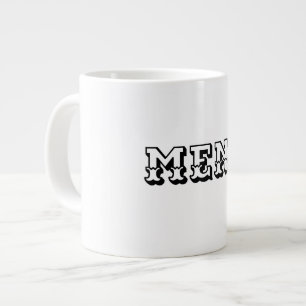Schwarze Textstyle Jumbo Spezialität Tasse für Män