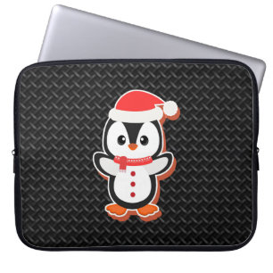 schwarze Textur-Leder-Neopren-Laptop-Hülle 13in Laptopschutzhülle